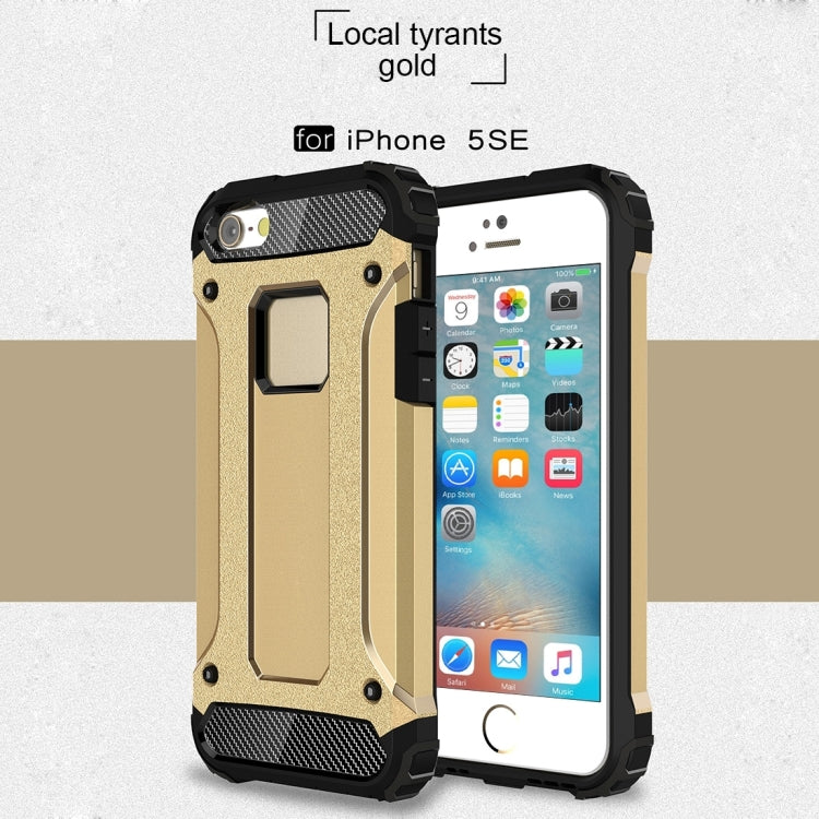Tough Armor TPU + PC Combination Case for iPhone SE & 5 & 5s(Gold) by buy2fix