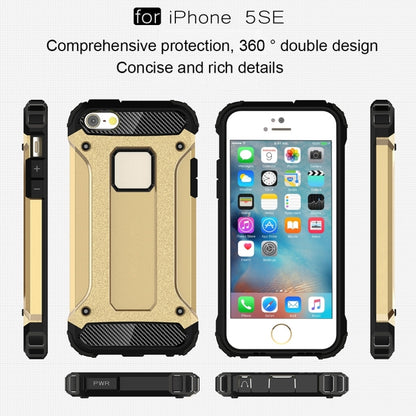 Tough Armor TPU + PC Combination Case for iPhone SE & 5 & 5s(Gold) by buy2fix