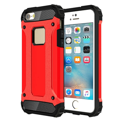 Tough Armor TPU + PC Combination Case for iPhone SE & 5 & 5s(Red) by buy2fix