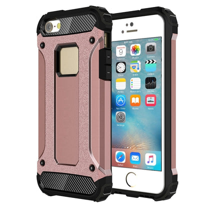 Tough Armor TPU + PC Combination Case for iPhone SE & 5 & 5s(Rose Gold) by buy2fix