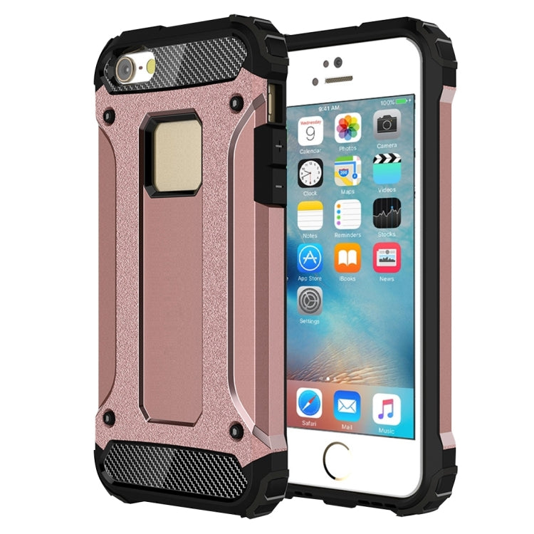 Tough Armor TPU + PC Combination Case for iPhone SE & 5 & 5s(Rose Gold) by buy2fix
