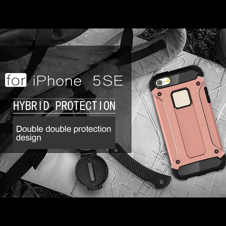Tough Armor TPU + PC Combination Case for iPhone SE & 5 & 5s(Rose Gold) by buy2fix