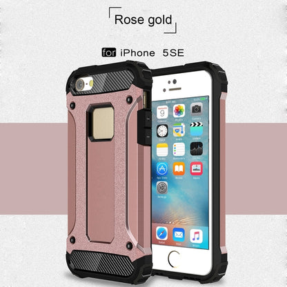 Tough Armor TPU + PC Combination Case for iPhone SE & 5 & 5s(Rose Gold) by buy2fix
