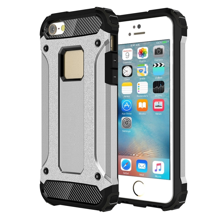 Tough Armor TPU + PC Combination Case for iPhone SE & 5 & 5s(Silver) by buy2fix