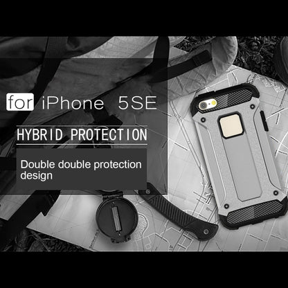 Tough Armor TPU + PC Combination Case for iPhone SE & 5 & 5s(Silver) by buy2fix