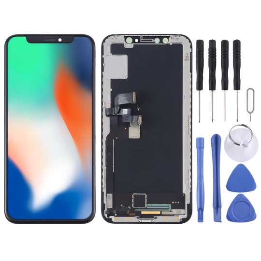 Originaler OLED-Material-LCD-Bildschirm und Digitizer-Vollmontage für iPhone X