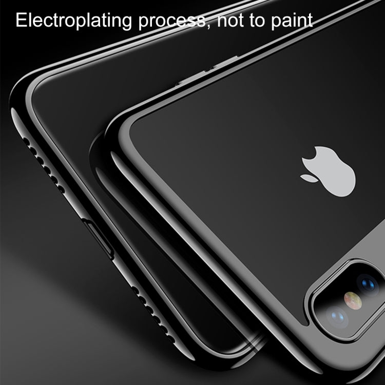 For iPhone X CAFELE Ultra-thin Electroplating Soft TPU Protective Back Cover Case with Ring Holder(Gold) - More iPhone Cases by CAFELE | Online Shopping UK | buy2fix