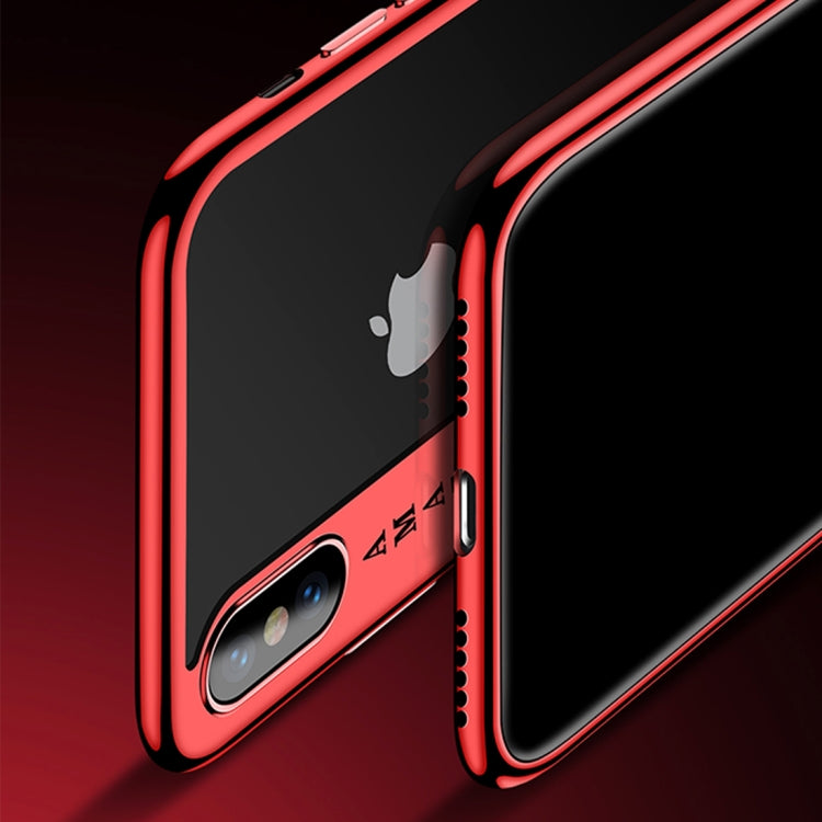 For iPhone X CAFELE Ultra-thin Electroplating Soft TPU Protective Back Cover Case with Ring Holder(Gold) - More iPhone Cases by CAFELE | Online Shopping UK | buy2fix
