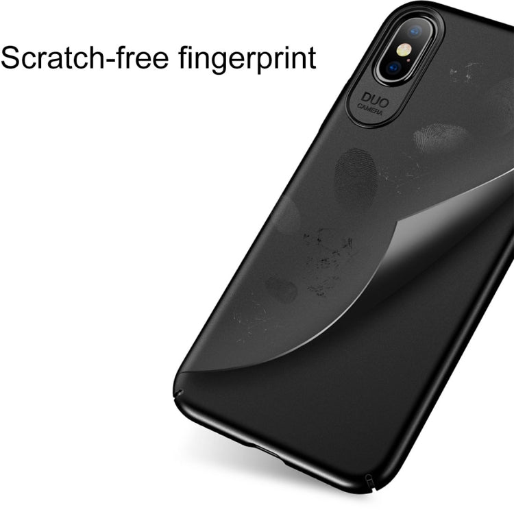 For iPhone X / XS USAMS Jay Series PC Oil Painting Surface Shockproof Protective Back Case (Silver) - More iPhone Cases by USAMS | Online Shopping UK | buy2fix