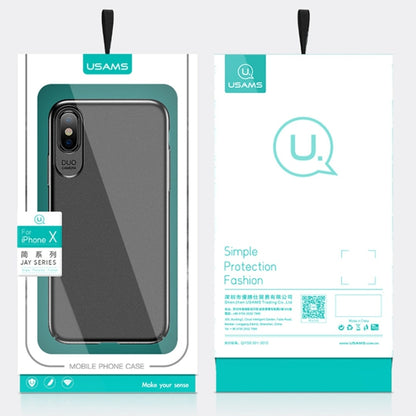 For iPhone X / XS USAMS Jay Series PC Oil Painting Surface Shockproof Protective Back Case (Silver) - More iPhone Cases by USAMS | Online Shopping UK | buy2fix