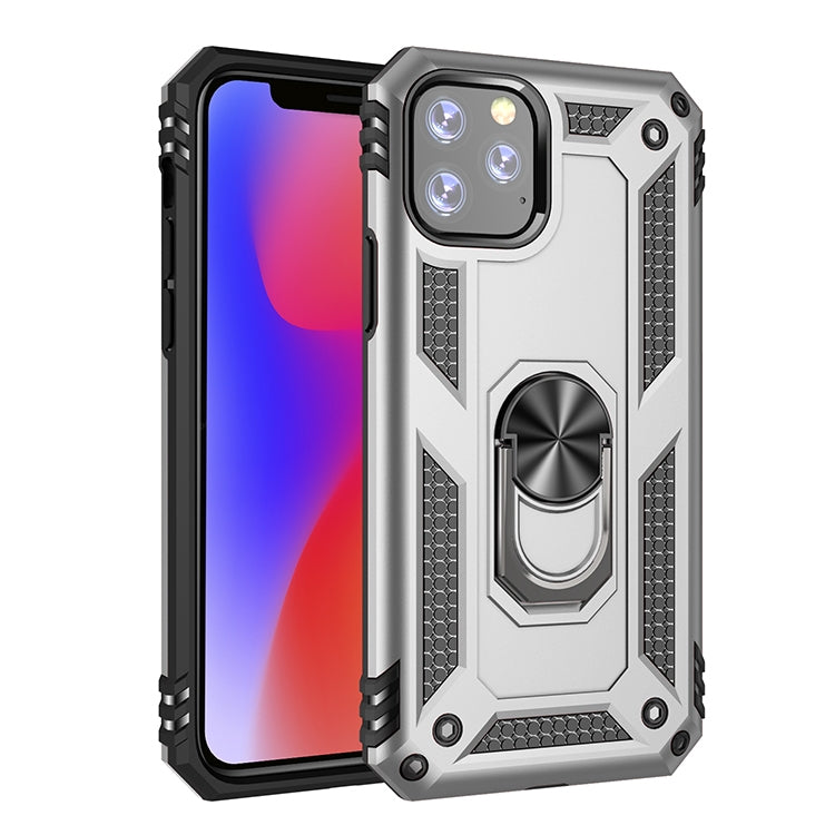 Armor Shockproof TPU + PC Protective Case for iPhone 11 Pro, with 360 Degree Rotation Holder(Grey) by buy2fix