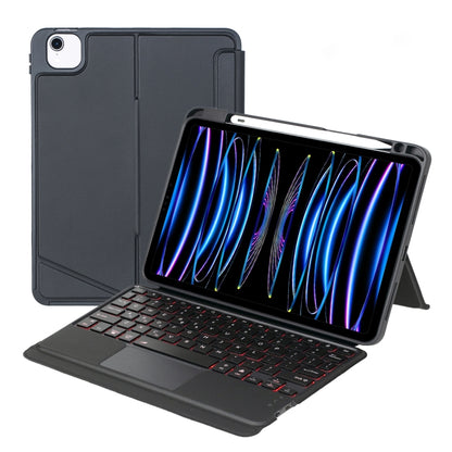 T11-AS For iPad Air 11 2025 / Air 5 / 4 10.9 / Pro 11 2022&2021&2020&2018 Touch Backlight Split Type Bluetooth Keyboard Leather Case - Universal by buy2fix | Online Shopping UK | buy2fix