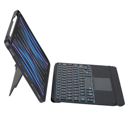 T11-AS For iPad Air 11 2025 / Air 5 / 4 10.9 / Pro 11 2022&2021&2020&2018 Touch Backlight Split Type Bluetooth Keyboard Leather Case - Universal by buy2fix | Online Shopping UK | buy2fix