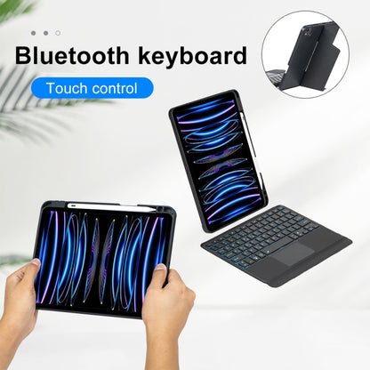 T11-AS For iPad Air 11 2025 / Air 5 / 4 10.9 / Pro 11 2022&2021&2020&2018 Touch Backlight Split Type Bluetooth Keyboard Leather Case - Universal by buy2fix | Online Shopping UK | buy2fix