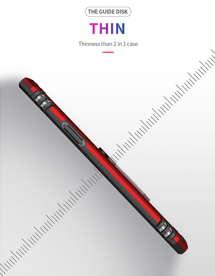 Armor Shockproof TPU + PC Protective Case for iPhone 11 Pro Max, with 360 Degree Rotation Holder(Red) by buy2fix