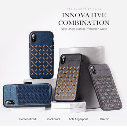 For iPhone XS Max ROCK Origin Series Business TPU + PU Protective Case - More iPhone Cases by ROCK | Online Shopping UK | buy2fix