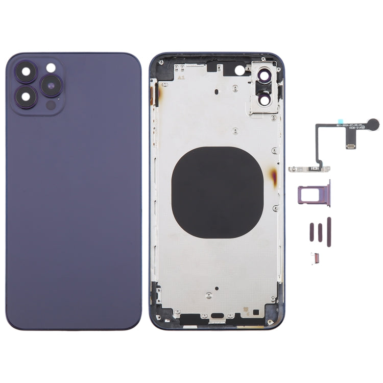Back Cover with Appearance Imitation of iP14 Pro Max for iPhone XS Max(Purple) by buy2fix