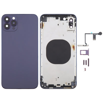 Back Cover with Appearance Imitation of iP14 Pro Max for iPhone XS Max(Purple) by buy2fix