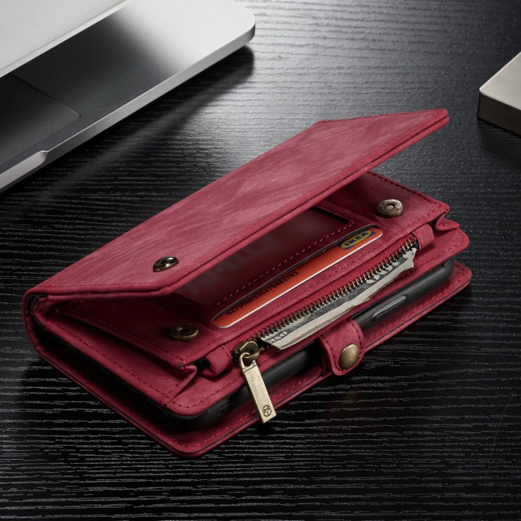 For iPhone XS Max CaseMe Detachable Multifunctional Horizontal Flip Leather Case with Card Slot & Holder & Zipper Wallet & Photo Frame (Red) - More iPhone Cases by CaseMe | Online Shopping UK | buy2fix