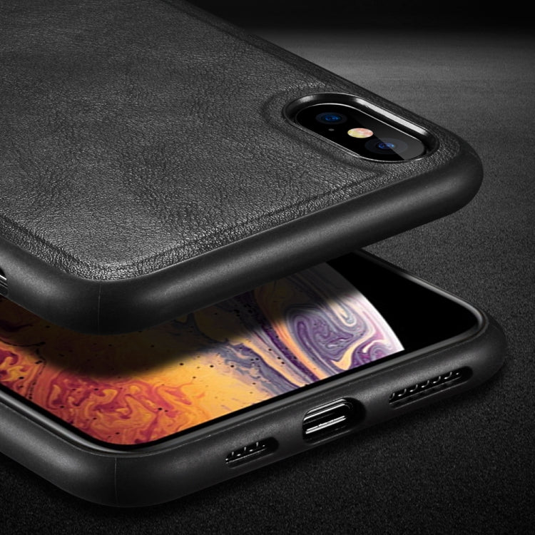 For iPhone XS Max SULADA Shockproof TPU + Handmade Leather Case (Red) - More iPhone Cases by SULADA | Online Shopping UK | buy2fix