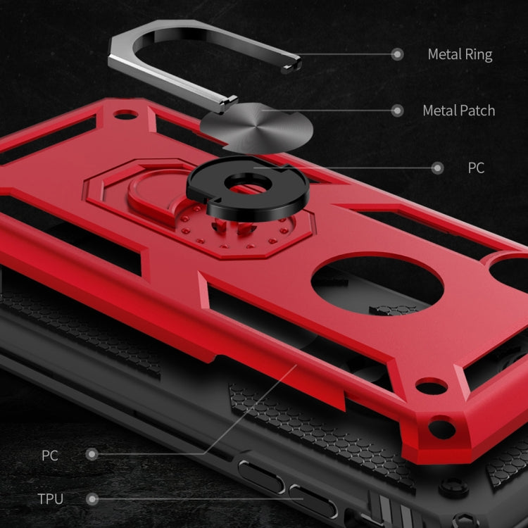 For iPhone XS Max Armor Shockproof TPU + PC Protective Case with 360 Degree Rotation Holder (Red) by buy2fix