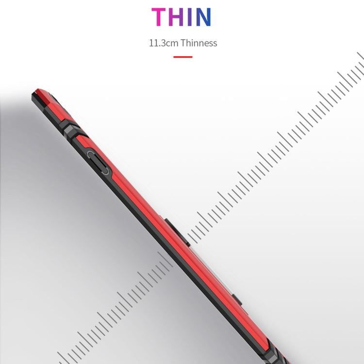 For iPhone XS Max Armor Shockproof TPU + PC Protective Case with 360 Degree Rotation Holder (Red) by buy2fix