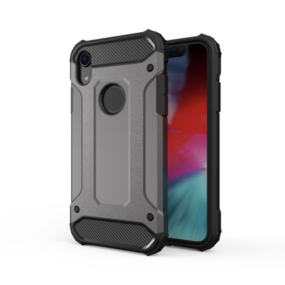 For iPhone XR TPU + PC Armor Combination Back Cover Case (Grey) by buy2fix