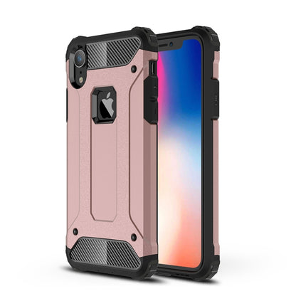 For iPhone XR TPU + PC Armor Combination Back Cover Case(Rose Gold) by buy2fix