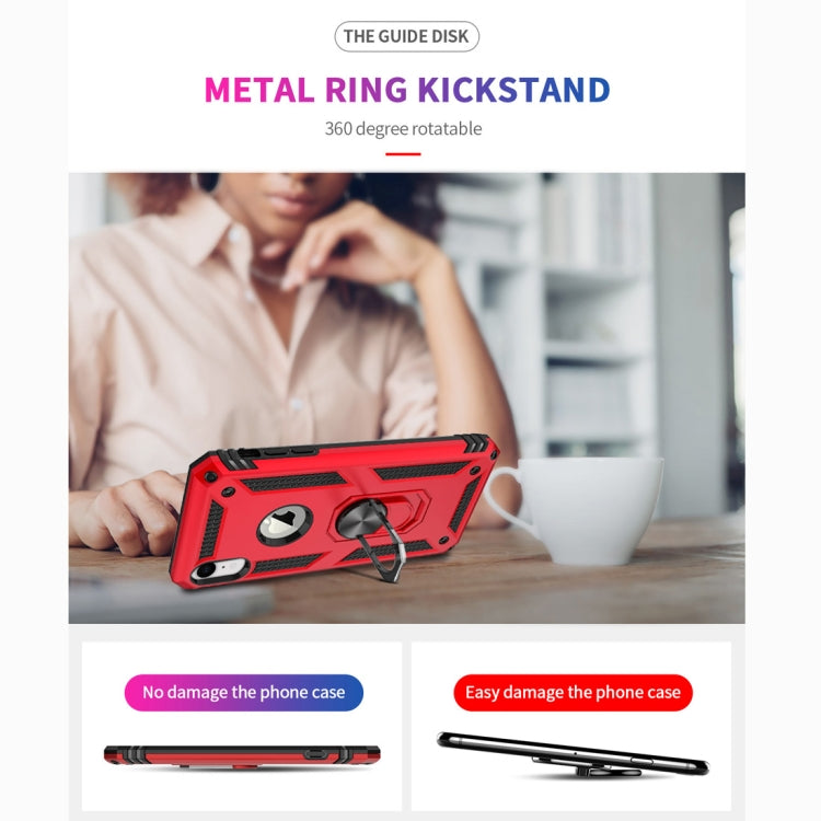 For iPhone XR Sergeant Armor Shockproof TPU + PC Protective Case with 360 Degree Rotation Holder (Blue) by buy2fix