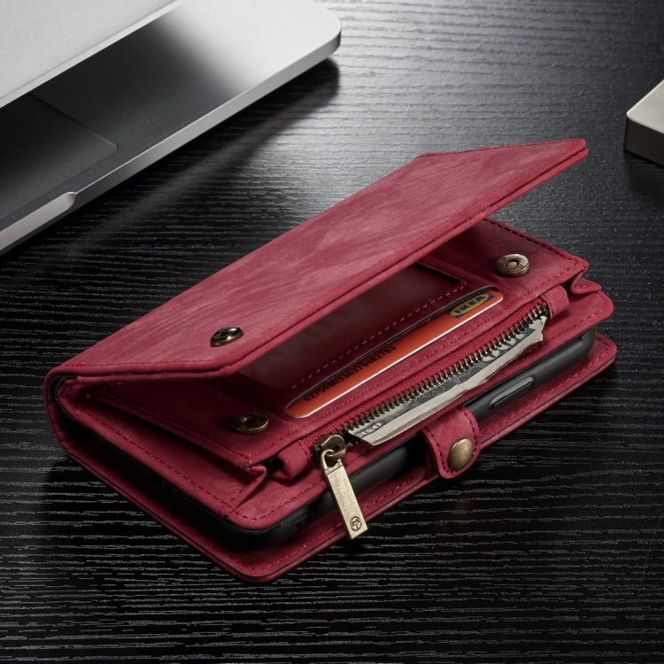 For iPhone XR CaseMe Detachable Multifunctional Horizontal Flip Leather Case with Card Slot & Holder & Zipper Wallet & Photo Frame (Red) - More iPhone Cases by CaseMe | Online Shopping UK | buy2fix