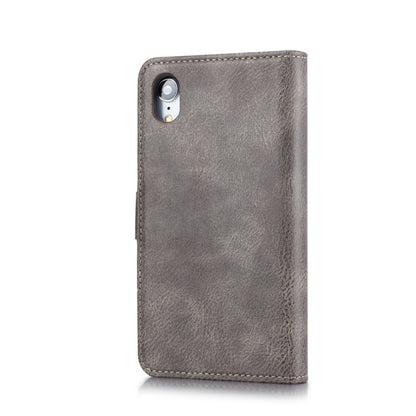 For iPhone XR DG.MING Crazy Horse Texture Flip Detachable Magnetic Leather Case with Holder & Card Slots & Wallet (Grey) - More iPhone Cases by DG.MING | Online Shopping UK | buy2fix