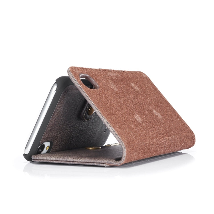 For iPhone XR DG.MING Crazy Horse Texture Flip Detachable Magnetic Leather Case with Holder & Card Slots & Wallet (Grey) - More iPhone Cases by DG.MING | Online Shopping UK | buy2fix