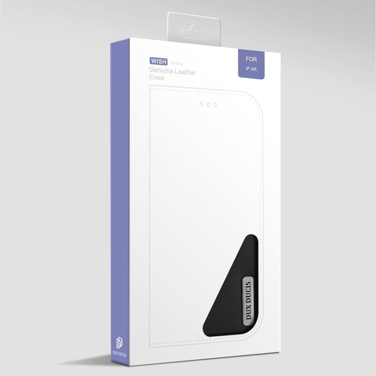 For iPhone XR DUX DUCIS WISH Series TPU + PU + Leather Case with Card Slots & Wallet (Black) - More iPhone Cases by DUX DUCIS | Online Shopping UK | buy2fix