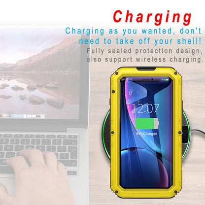 For iPhone XR Waterproof Dustproof Shockproof Zinc Alloy + Silicone Case (Yellow) - More iPhone Cases by buy2fix | Online Shopping UK | buy2fix