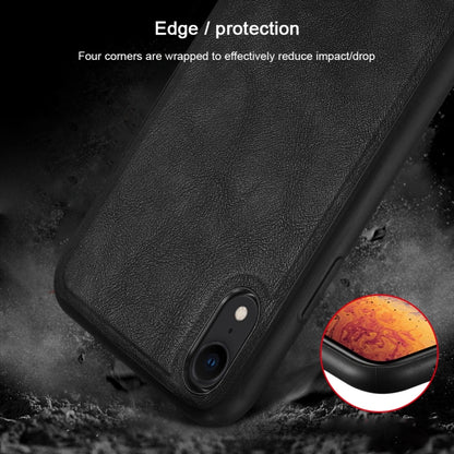 For iPhone XR SULADA Shockproof TPU + Handmade Leather Case (Brown) - More iPhone Cases by SULADA | Online Shopping UK | buy2fix