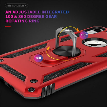 For iPhone XR Armor Shockproof TPU + PC Protective Case with 360 Degree Rotation Holder (Rose Gold) by buy2fix