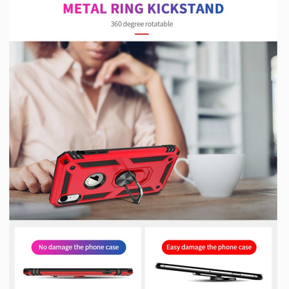 For iPhone XR Armor Shockproof TPU + PC Protective Case with 360 Degree Rotation Holder (Red) by buy2fix