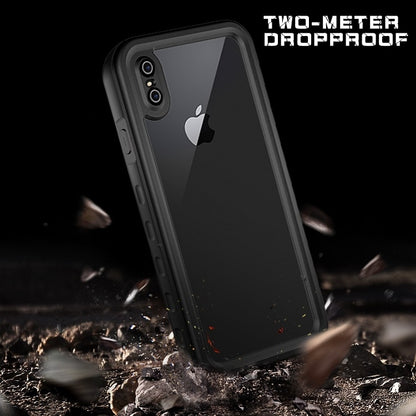 For iPhone X / XS 2m Waterproof Snowproof 2m Shockproof Dustproof PC+Silicone Case (Black) - More iPhone Cases by buy2fix | Online Shopping UK | buy2fix