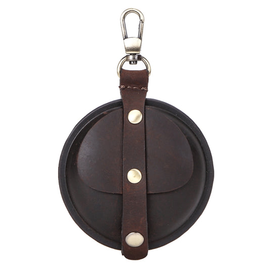 CF1042B For AirPods Pro Crazy Horse Texture Convenient Multifunction Earphone Protective Leather Case with Hook(Coffee) - For AirPods Pro by buy2fix | Online Shopping UK | buy2fix