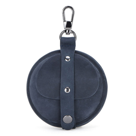 CF1042B For AirPods Pro Crazy Horse Texture Convenient Multifunction Earphone Protective Leather Case with Hook(Sapphire Blue) - For AirPods Pro by buy2fix | Online Shopping UK | buy2fix