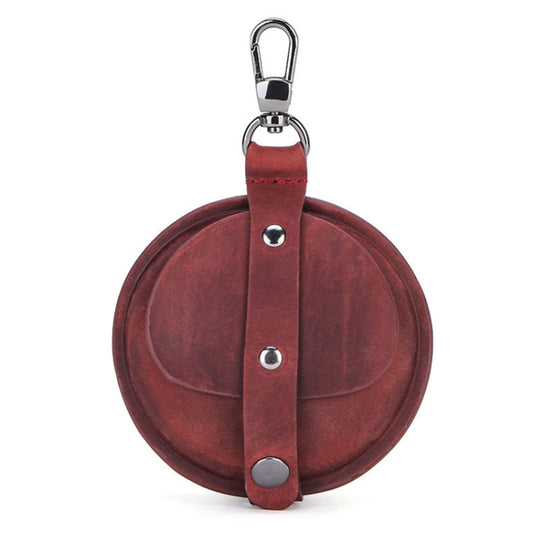 CF1042B For AirPods Pro Crazy Horse Texture Convenient Multifunction Earphone Protective Leather Case with Hook(Wine Red) - For AirPods Pro by buy2fix | Online Shopping UK | buy2fix