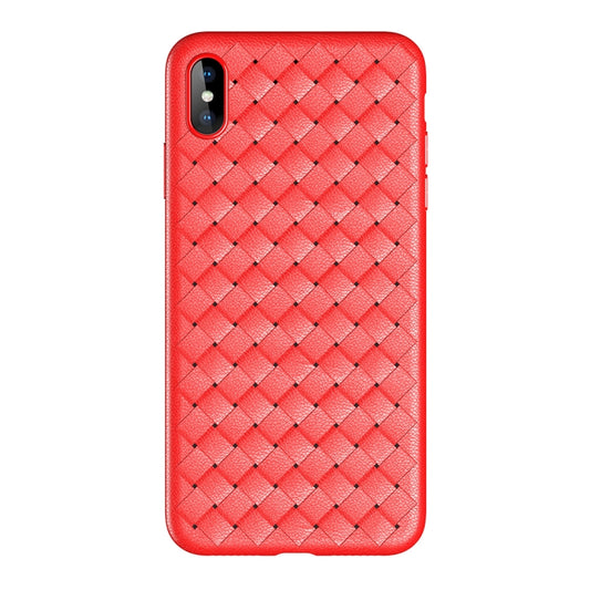 For iPhone XS ROCK Slim Weave Style TPU Soft Case(Red) - More iPhone Cases by ROCK | Online Shopping UK | buy2fix