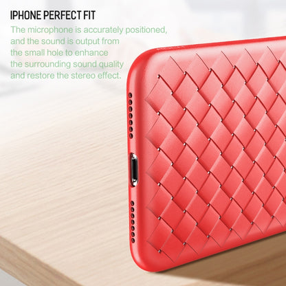 For iPhone XS ROCK Slim Weave Style TPU Soft Case(Red) - More iPhone Cases by ROCK | Online Shopping UK | buy2fix