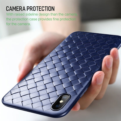 For iPhone XS ROCK Slim Weave Style TPU Soft Case(Red) - More iPhone Cases by ROCK | Online Shopping UK | buy2fix