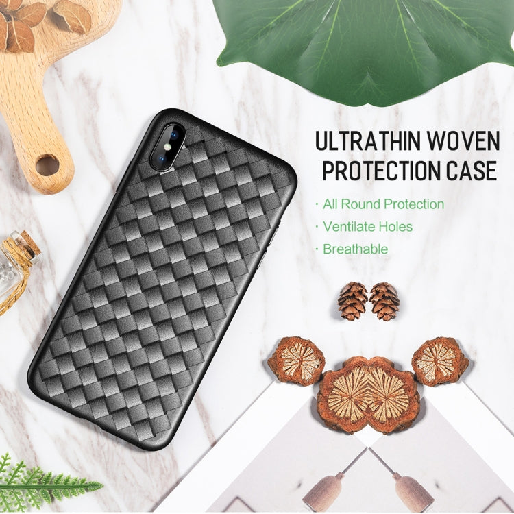 For iPhone XS ROCK Slim Weave Style TPU Soft Case(Red) - More iPhone Cases by ROCK | Online Shopping UK | buy2fix