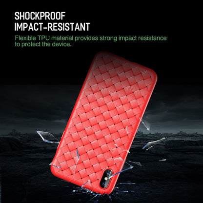 For iPhone XS ROCK Slim Weave Style TPU Soft Case(Red) - More iPhone Cases by ROCK | Online Shopping UK | buy2fix