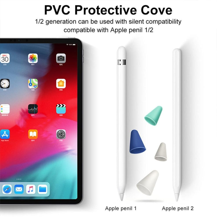 4 PCS Non-slip Mute Wear-resistant Nib Cover for Apple Pencil 1 / 2 (Mint Green) by buy2fix