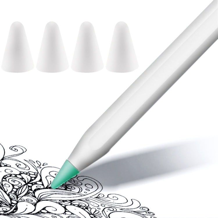 4 PCS Non-slip Mute Wear-resistant Nib Cover for Apple Pencil 1 / 2(White) by buy2fix