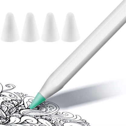 4 PCS Non-slip Mute Wear-resistant Nib Cover for Apple Pencil 1 / 2(White) by buy2fix