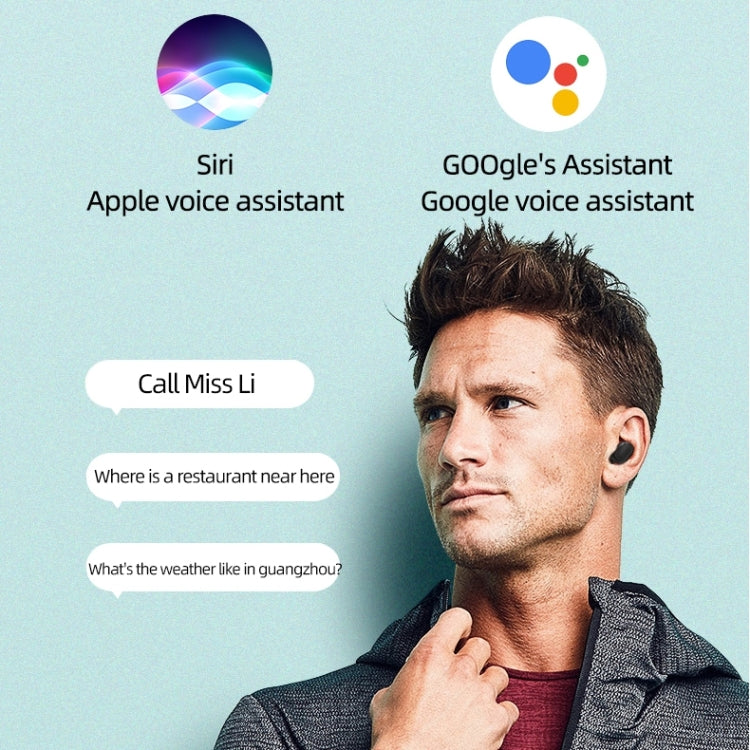 A6S IPX4 Waterproof Bluetooth 5.0 Wireless Bluetooth Earphone with Charging Box, Support for HD Calls & Siri & IOS Power Display (Blue) - Bluetooth Earphone by buy2fix | Online Shopping UK | buy2fix